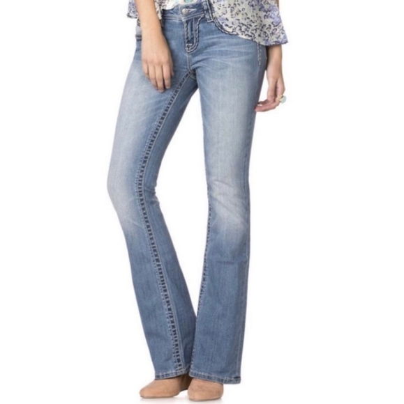 Miss Me Denim - Miss Me Celestial Cross Pocket Bootcut Jeans size 28